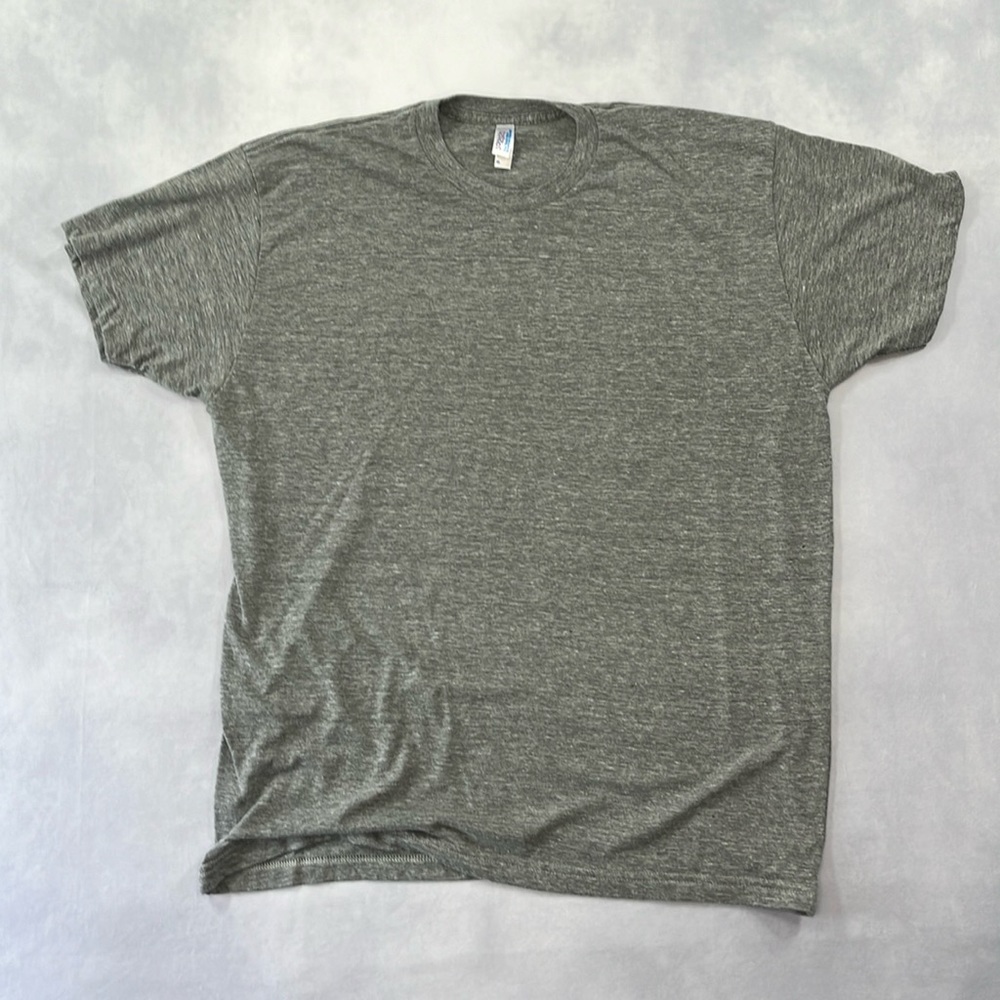 Men’s XL American Apparel “The Track Shirt” Heather Gray Triblend